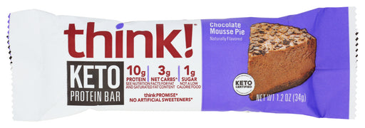 THINK: Chocolate Mousse Pie Keto Protein Bar, 1.2 oz