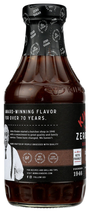 KINDERS: Zero Sugar Roasted Garlic Bbq Sauce, 17.5 oz