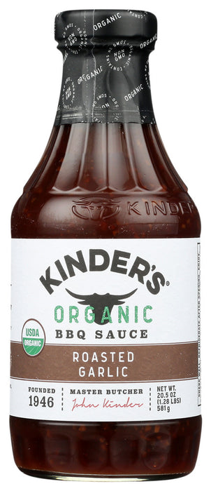 KINDERS: Sauce Bbq Roasted Garlic Organic, 20.5 oz