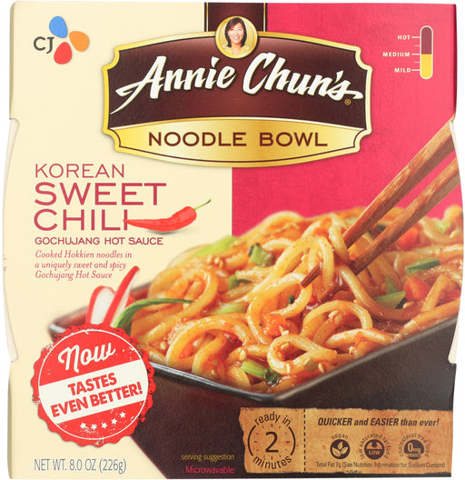 You're about to experience some authentic Korean sweet heat. Go-chu-jang a sweet-hot-salty traditional Korean sauce, blends perfectly with tender Hokkien noodles, bok choy, carrots, cabbage and sesame seeds to create this Korean-style bowl full of flavor. It's an easy way to fire up your taste buds and sweeten up your day.