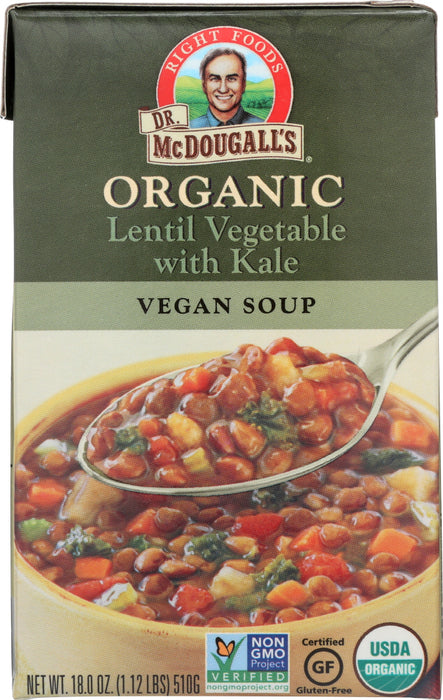 DR MCDOUGALLS: Soup Lentil Vegetable Organic, 18 oz