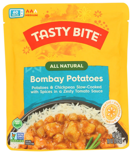 Who doesn't love potatoes and chickpeas? Our Bombay Potatoes combine both in a robustly spiced sauce. We slow-cook potatoes and chickpeas with fresh tomatoes, onions, and spices for a delicious addition to any meal.