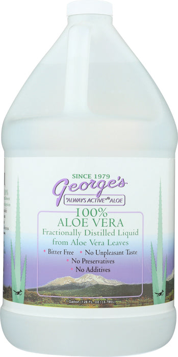 100% "Always Active&reg;" Aloe Vera Liquid
Tastes Like Spring Water. Requires no refrigeration or special handling. Contains no preservatives or additives. Bitter Free! Anthraquinone Free! The digestive tract membranes replicate about every 28 days, for optimum digestive function drink 2 ounces twice daily which is one gallon per month.