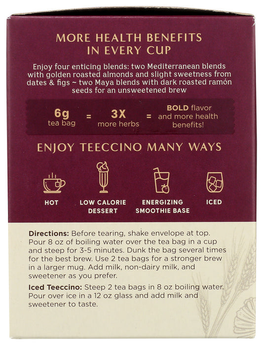 TEECCINO: Roasted Herbal Tea Sampler, 12 bg