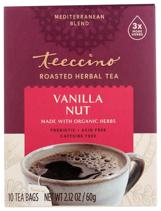 TEECCINO: Vanilla Nut Tea Single Serve, 10 bg