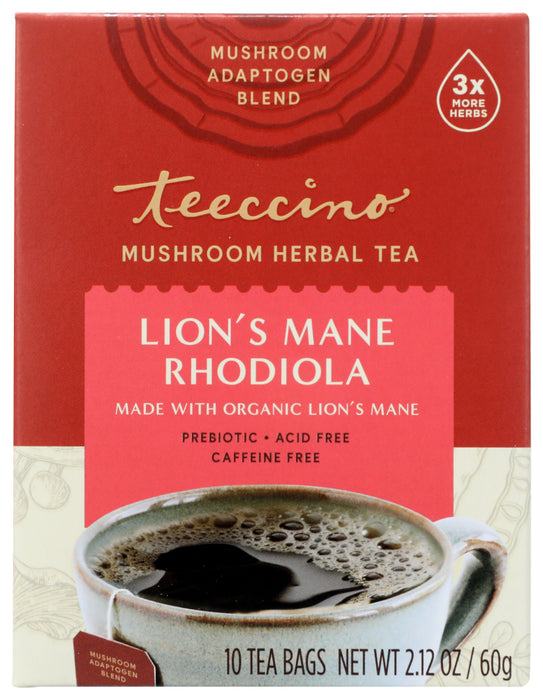 TEECCINO: Tea Rhodiola Mushroom, 10 ct