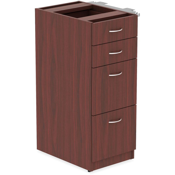 Lorell Relevance Series 4-Drawer File Cabinet - 15.5" x 23.6"40.4" - 4 x File, Box Drawer(s) - Finish: Mahogany, Laminate