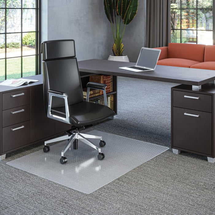 Deflecto EconoMat Chair Mat - Carpeted Floor - 48" Length x 36" Width x 62.5 mil Thickness - Rectangular - Polycarbonate - Clear - 1Each