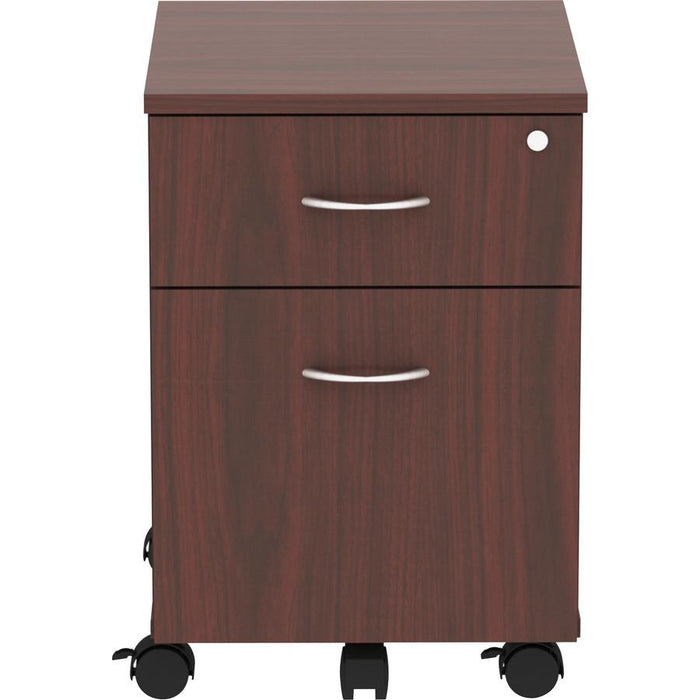 Lorell Relevance Series 2-Drawer File Cabinet - 15.8" x 19.9"22.9" - 2 x File, Box Drawer(s) - Finish: Mahogany Laminate