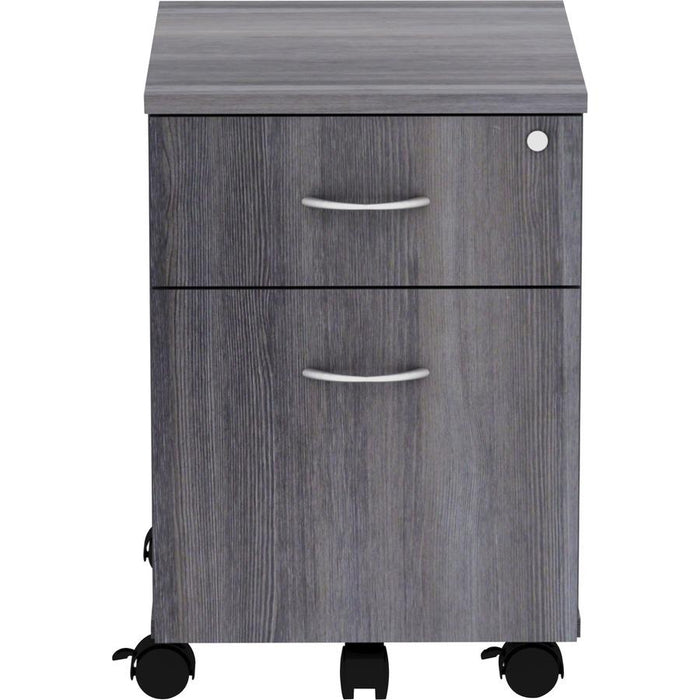 Lorell Relevance Series 2-Drawer File Cabinet - 15.8" x 19.9"22.9" - 2 x File, Box Drawer(s) - Finish: Weathered Charcoal, Laminate