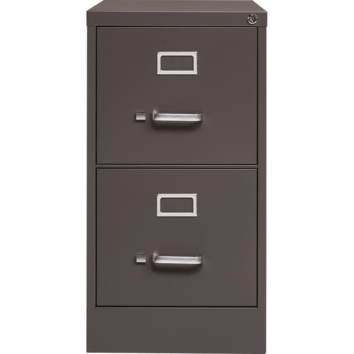 Lorell Fortress Series 26-1/2" Commercial-Grade Vertical File Cabinet - 15" x 26.5" x 28.4" - 2 x Drawer(s) for File - Letter - Vertical - Label Holder, Drawer Extension, Ball-bearing Suspension, Heav