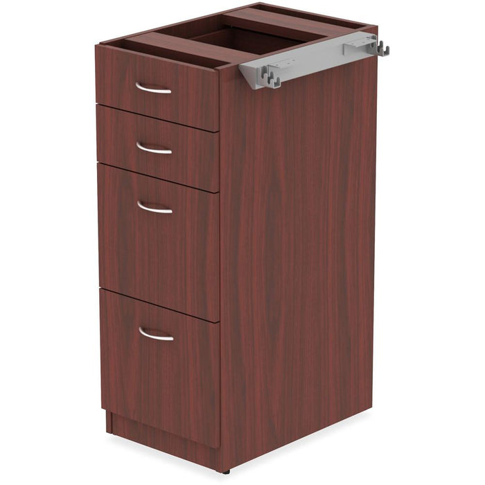 Lorell Relevance Series 4-Drawer File Cabinet - 15.5" x 23.6"40.4" - 4 x File, Box Drawer(s) - Finish: Mahogany, Laminate