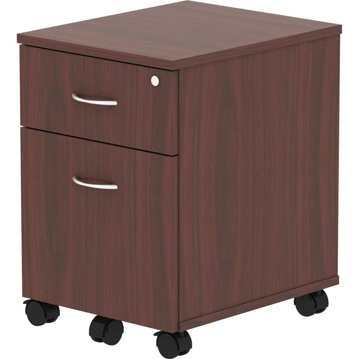 Lorell Relevance Series 2-Drawer File Cabinet - 15.8" x 19.9"22.9" - 2 x File, Box Drawer(s) - Finish: Mahogany Laminate