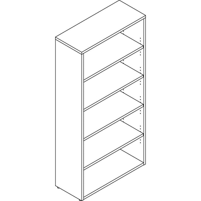 Lorell Prominence 2.0 Bookcase - 34" x 12"69" , 1" Top - 0 Door(s) - 5 Shelve(s) - Band Edge - Material: Particleboard - Finish: Laminate