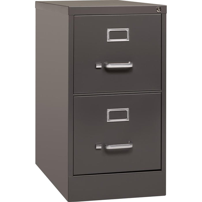 Lorell Fortress Series 26-1/2" Commercial-Grade Vertical File Cabinet - 15" x 26.5" x 28.4" - 2 x Drawer(s) for File - Letter - Vertical - Label Holder, Drawer Extension, Ball-bearing Suspension, Heav