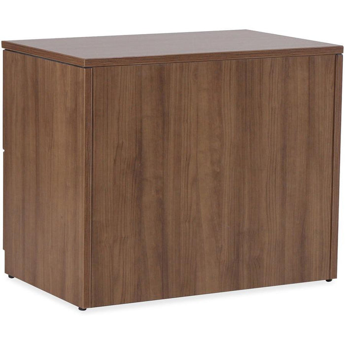 Lorell Essentials Series Lateral File - 1" Top, 0.1" Edge, 35.5" x 22"29.5" Lateral File - 2 x File Drawer(s) - Walnut, Laminate Table Top - Durable, Built-in Hangrail, Ball Bearing Slide, Drawer Exte