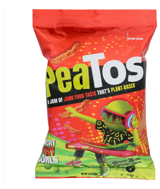 PEATOS: Fiery Hot Crunchy Curls, 4 oz