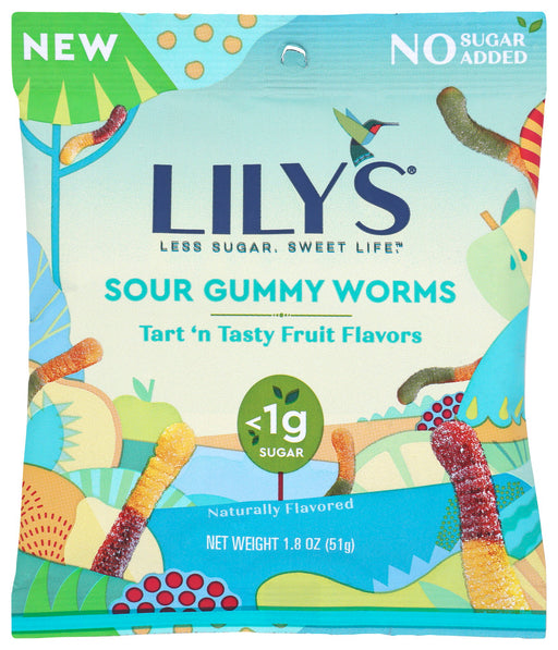 LILYS SWEETS: Sour Gummy Worms, 1.8 oz