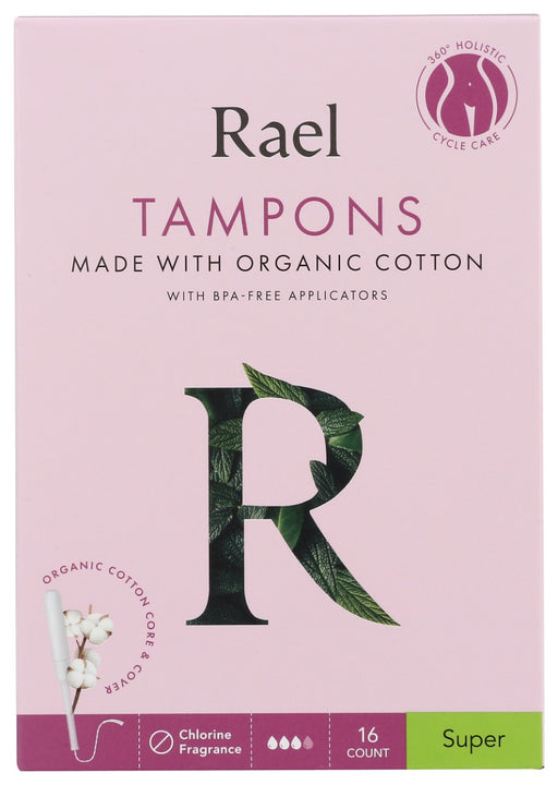 RAEL: Tampons Cotton Super, 16 ea