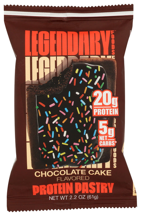 LEGENDARY FOODS: Chocolate Cake Tasty Pastry, 2.2 oz