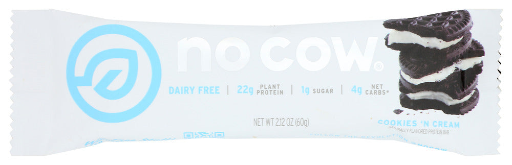 NO COW BAR: Cookies N Cream Protein Bar, 2.12 oz