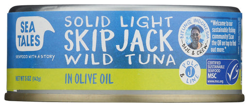 SEA TALES: Oil Olive Skipjack Tuna, 5 oz