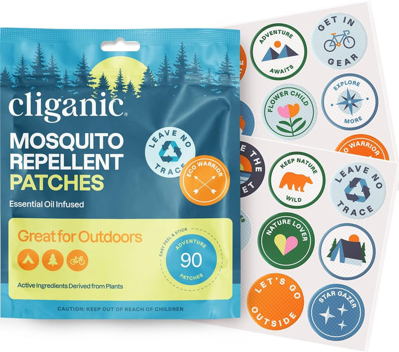 CLIGANIC: Mosquito Repellent Patch Stickers, 90 ea