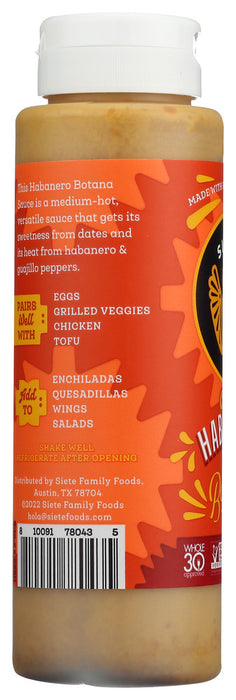 SIETE: Habanero Botana Sauce, 8.5 oz