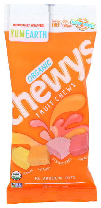 YUMEARTH:  Organic Chewys Fruit Chews, 2 oz