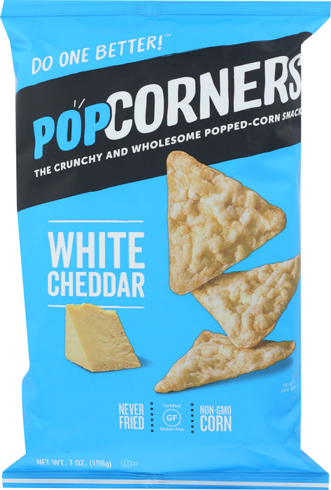 POPCORNERS: Corn Chips White Cheddar, 7 oz