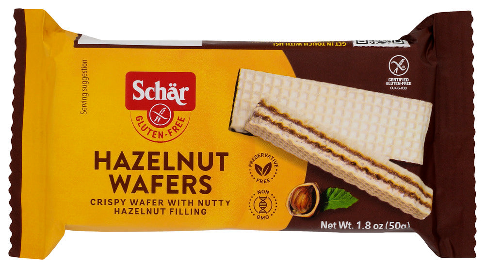 SCHAR: Hazelnut Wafers Gluten Free, 1.8 oz