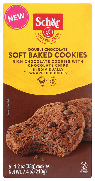 SCHAR: Soft Baked Double Chocolate Cookies, 7.4 oz