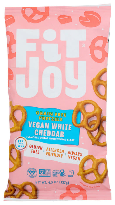 FITJOY: Vegan White Cheddar Pretzel Twists, 4.5 oz