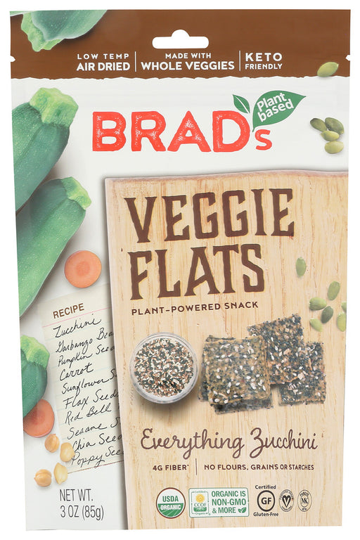 BRADS PLANT BASED: Veggie Flats Everything Zucchini, 3 oz