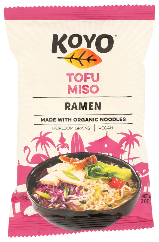  This delicious combination of silky noodles and flavorful broth will be sure to satisfy even the most sophisticated taste buds. A portion of the export profits from this product goes to support organic agriculture in the local community. Koyo Ramen noodles are expertly crafted from freshly milled, organically grown heirloom wheat, prized for its superior quality and light, delicate taste. 