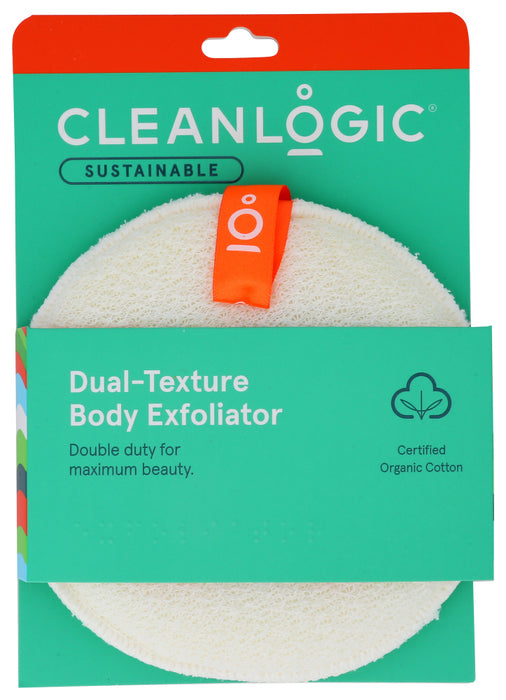 CLEANLOGIC: Sustainable Dual Texture Body Exfoliator, 1 ea