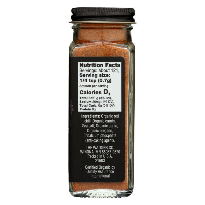 WATKINS: Organic Chili Powder, 2.9 oz