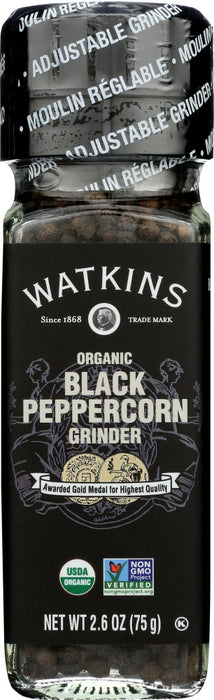 WATKINS: Peppercorn Blk Grindr Org, 2.6 oz