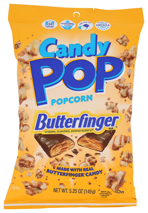 Get ready for an unforgettable new take on a snacking classic as light, crunchy popcorn meets the classic Candy Bar taste of Nestle Butterfinger. An improbable match-up with impossibly tasty results and an unbelievably small calorie count, it's guaranteed to grab the spotlight on any snack table.