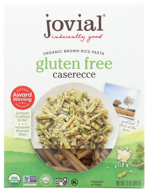 JOVIAL: PASTA CASERECCE BRWNRCE ORG, 12 OZ