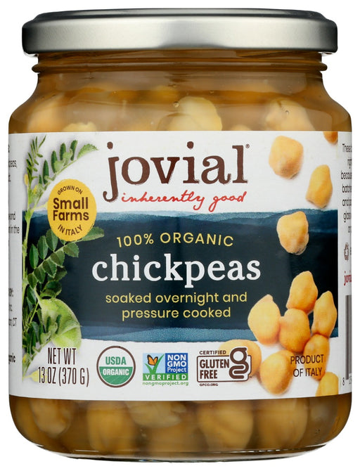 JOVIAL: 100 Percent Organic Chickpeas, 13 oz