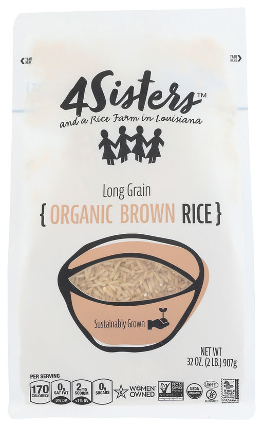 4SISTERS: Extra Long Grain Organic Brown Rice, 2 lb