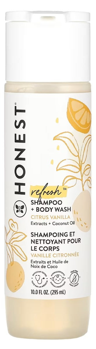 THE HONEST COMPANY: Shampoo Body Wash Orange Vanilla, 10 oz