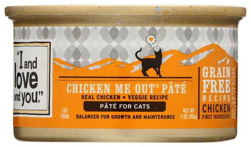 I&LOVE&YOU: Chicken Me Out Pate Wet Canned Cat Food, 3 oz