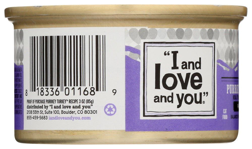 I&LOVE&YOU: Purrky Turkey Pate Cat Food Can, 3 oz