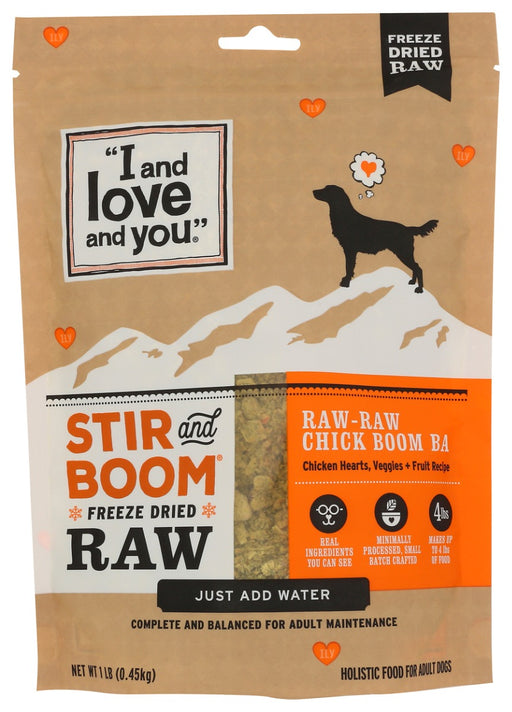 I&LOVE&YOU: Stir and Broom Freeze Dried Raw-Raw Chicken Dog Food, 1 lb