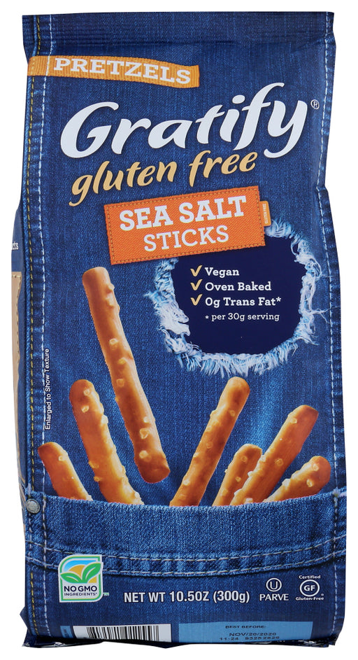 GRATIFY: Pretzel Sticks Gluten Free, 10.5 oz - No Brand For Less 