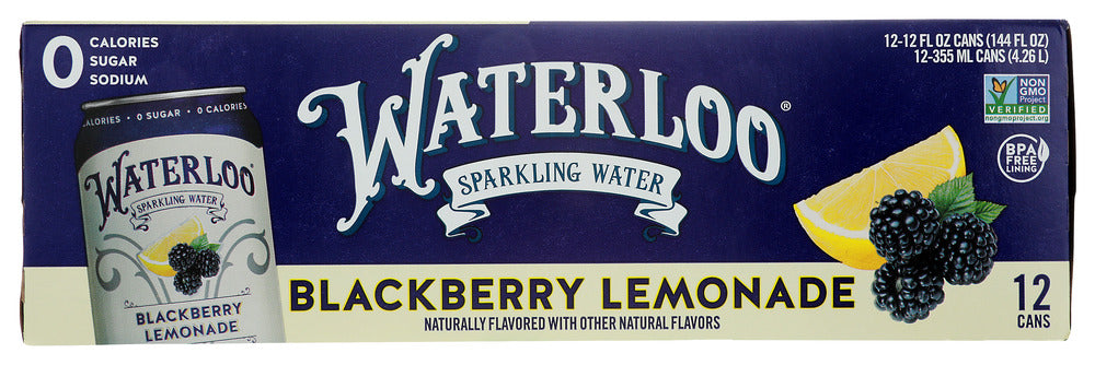 WATERLOO SPARKLING WATER: Blackberry Lemonade Sparkling Water 12Pk, 144 fo