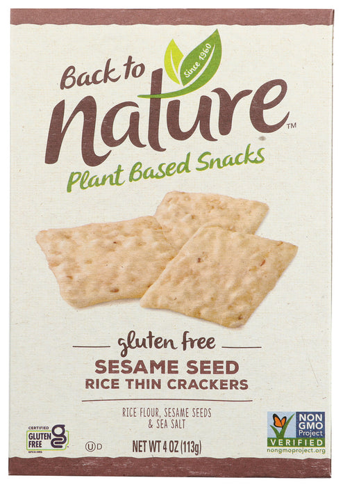 Sesame seeds give these thin, crisp rice crackers their wonderful nutty taste. Add your favorite topping or enjoy alone.