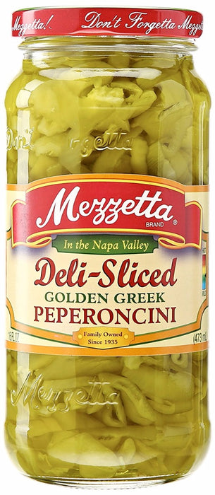 MEZZETTA: Deli-Sliced Golden Greek Peperoncini, 16 oz